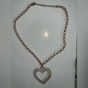 Gold Heart Pendant Necklace